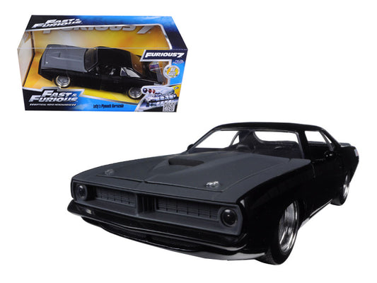 Letty's Plymouth Barracuda Matt Black Diecast Model Car 