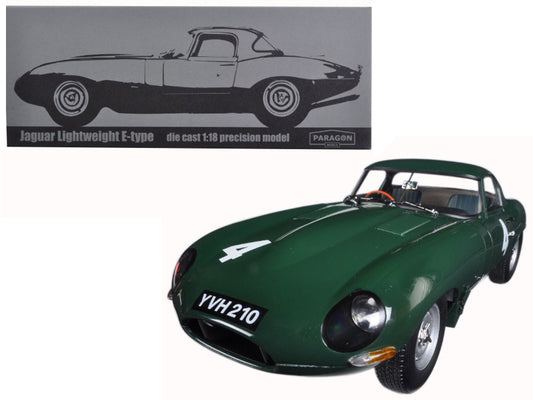 Jaguar Lightweight E-Type Green Diecast Model Car 