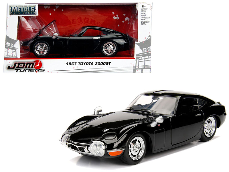 Brand new 1/24 scale diecast car model of 1967 Toyota 2000GT Coupe Black "JDM Tuners" die cast model car by Jada.
Brand