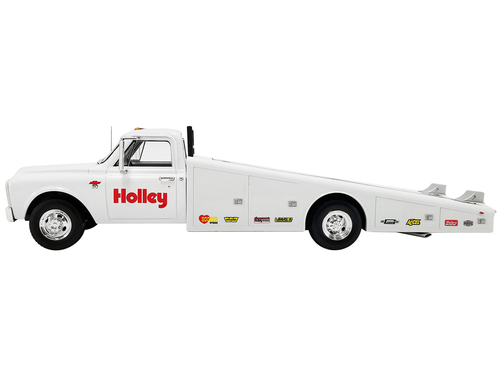 1967 Chevrolet C-30 White Diecast Model Ramp Truck 