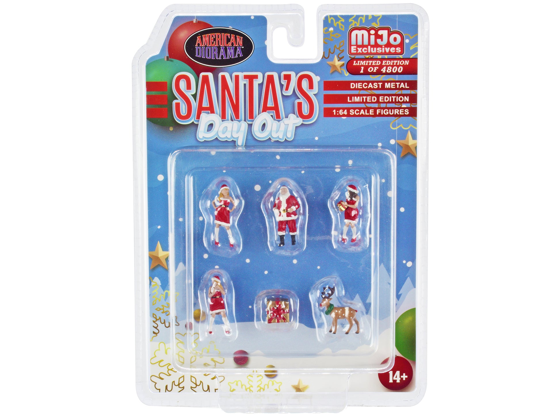   Diecast Model Christmas Figures Set Christmas