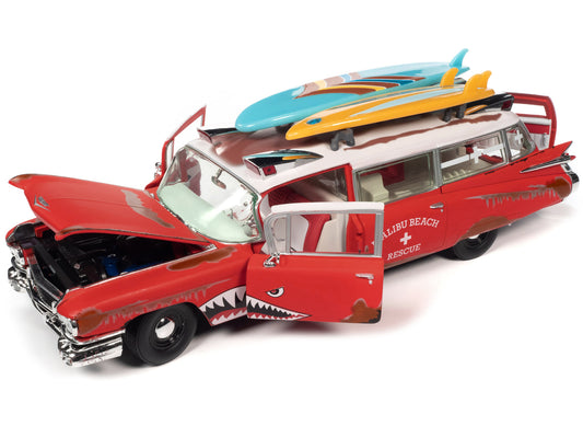 1959 Cadillac Eldorado Ambulance Red Diecast Model Ambulance Fire & Rescue