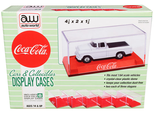 6 Collectible Acrylic Display Red  Model Display Case Coca-Cola