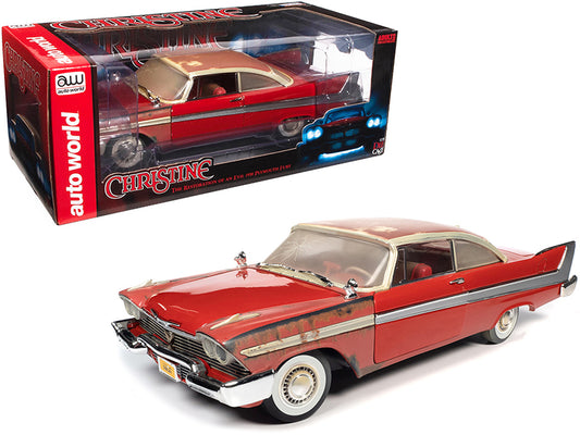 1958 Plymouth Fury Partially Red Diecast Model Car Christine (1983)
