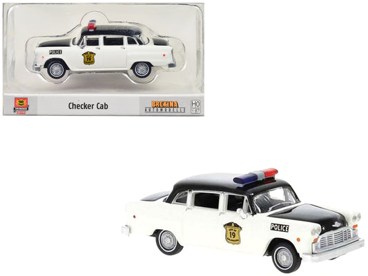 1974 Checker Cab Police White  Model Car 
