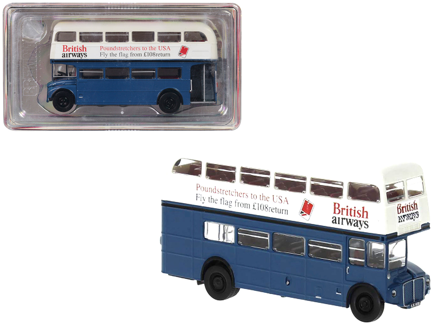 1970 AEC Routemaster Doubledecker Blue  Model Bus 