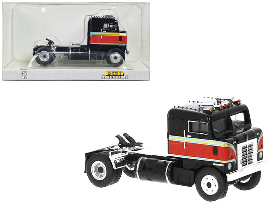 Brand new 1/87 HO scale plastic car model of 1950 Kenworth Bullnose Truck Tractor Black with Red Stripes plastic model car by Brekina.
Bran