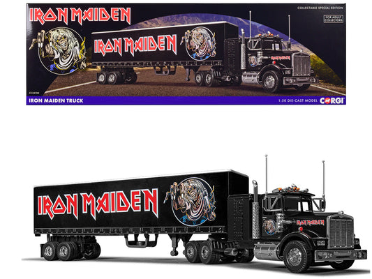 Iron Maiden Black Diecast Model Tractor Trailer 