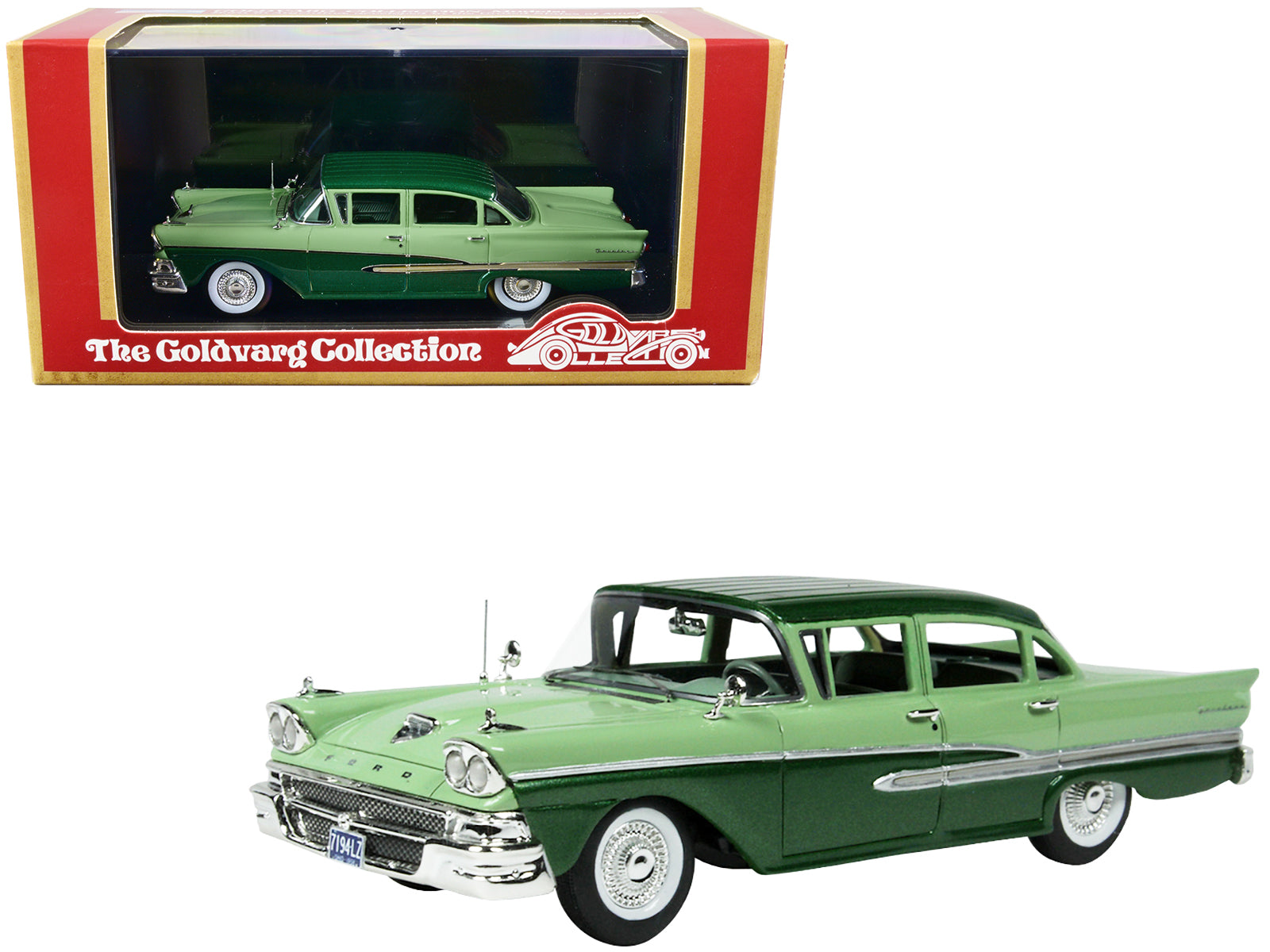 1958 Ford Fairlane 4 Green  Model Car 