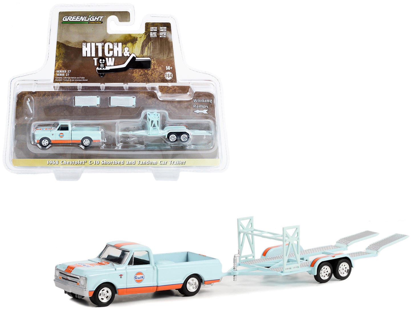 1968 Chevrolet C-10 Blue Diecast Model Pickup Truck 