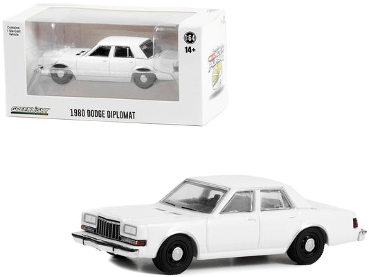 1980-1989 Dodge Diplomat White Diecast Model Car 