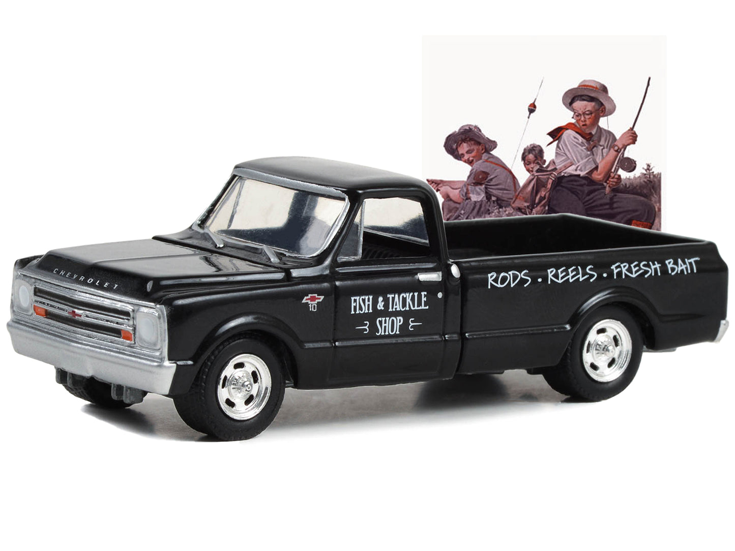 1968 Chevrolet C-10 Black Diecast Model Pickup Truck 