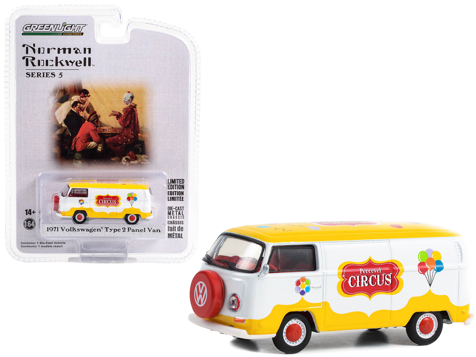 1971 Volkswagen Type 2 Yellow Diecast Model Van 