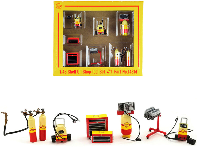 Shell Oil  Diecast Model Garage Tool Set 