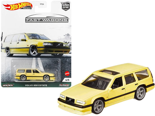 Brand new diecast car model of Volvo 850 Estate RHD (Right Hand Drive) with Sunroof Light Yellow "Fast Wagons" Series di