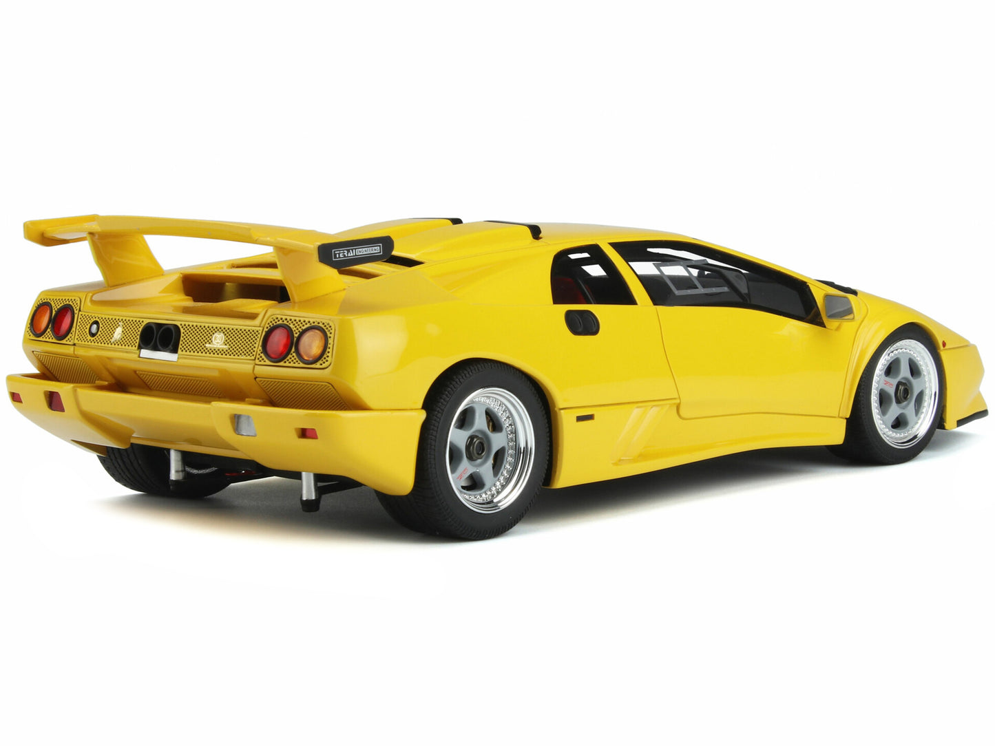 Brand new 1/18 scale car model of 1995 Lamborghini Diablo Jota Corsa Yellow "Tamura" model car by GT Spirit.
Brand new 