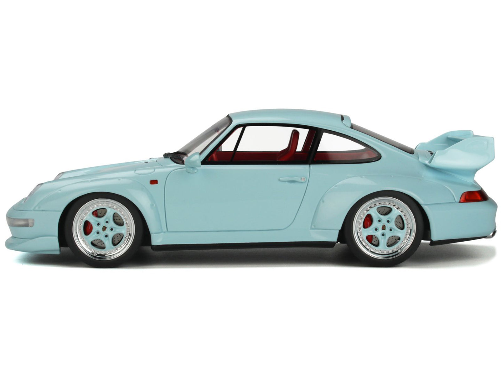 Brand new 1/18 scale car model of 1996 Porsche 911 (933) GT Coppa Florio Blue with Red Interior model car by GT Spirit.
