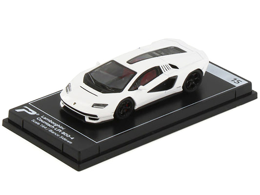 Brand new 1/64 scale diecast car model of Lamborghini Countach LPI 800-4 Bianco Siderale White "Hypercar League Collecti