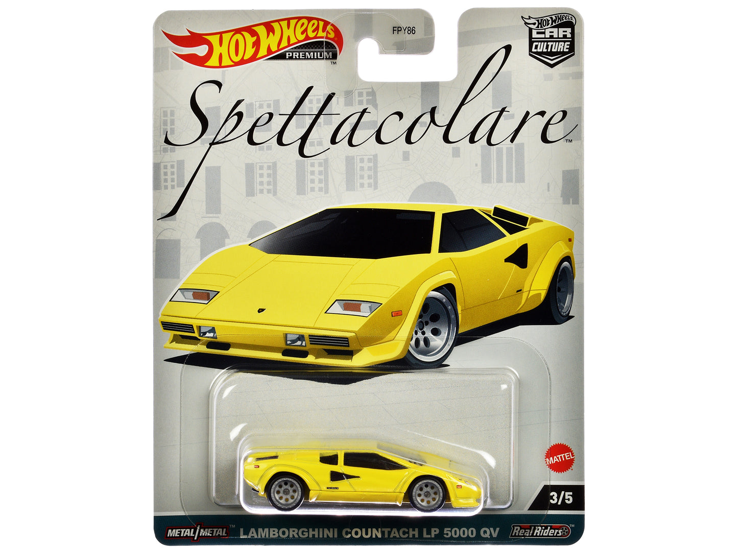 Lamborghini Countach LP 5000 Yellow Diecast Model Car 