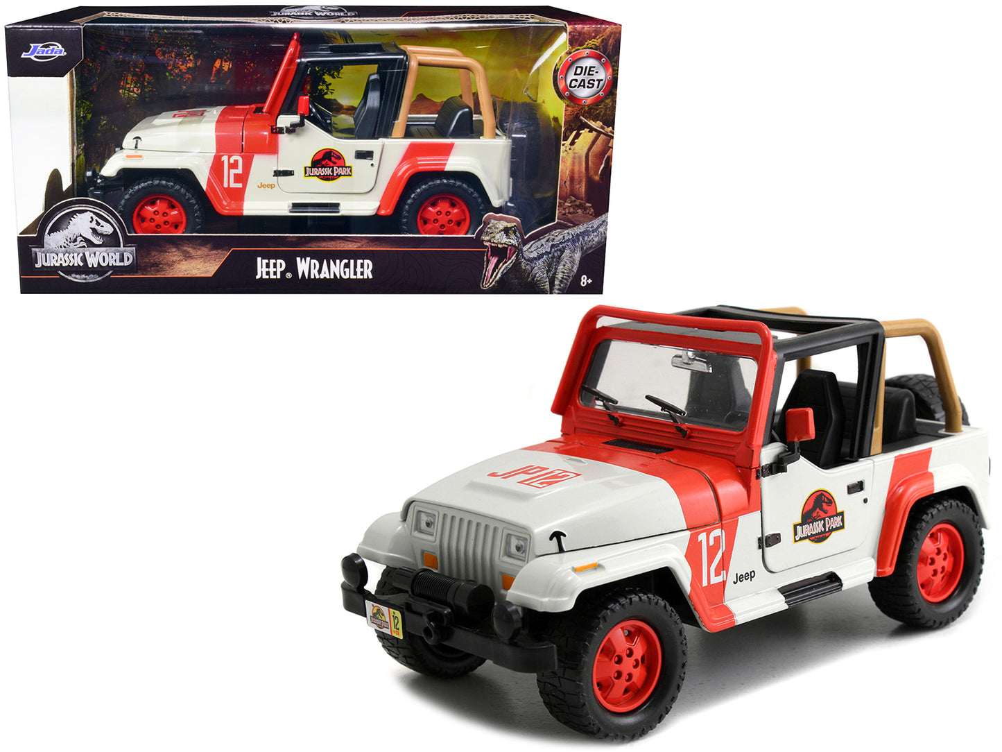 1992 Jeep Wrangler Jurassic  Diecast Model Car Jurassic Park