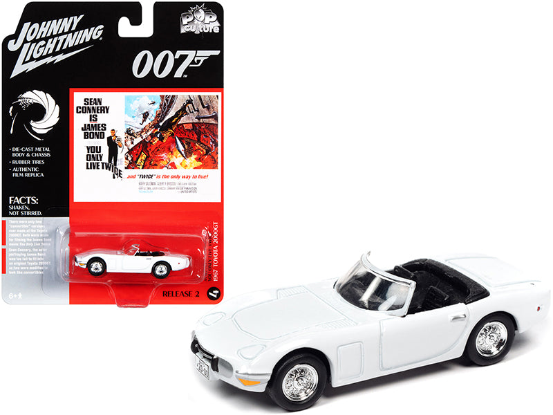 Brand new 1/64 scale diecast car model of 1967 Toyota 2000GT Convertible White (James Bond 007) "You Only Live Twice" (1