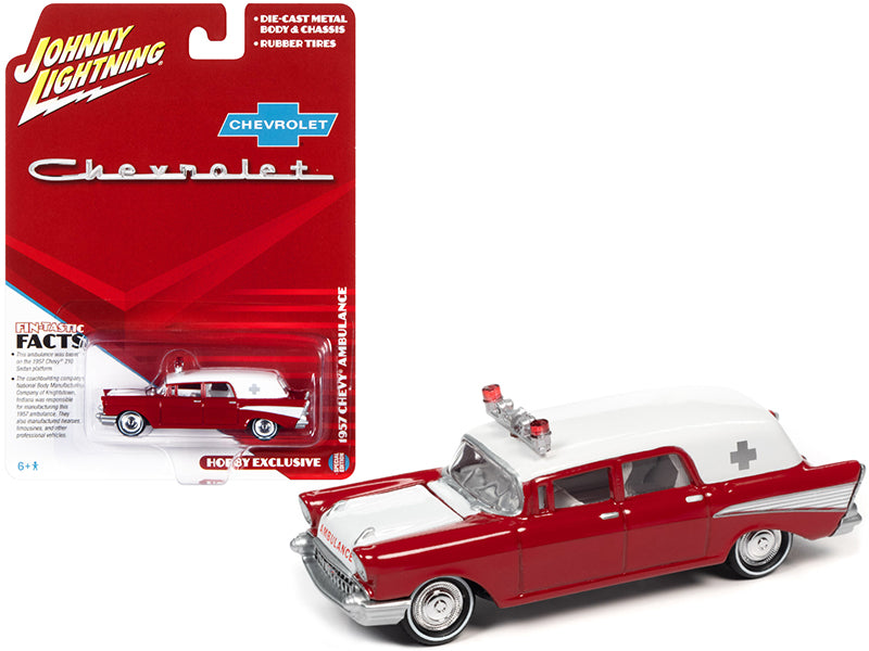 1957 Chevrolet Ambulance Kosmos Red Diecast Model Ambulance Fire & Rescue