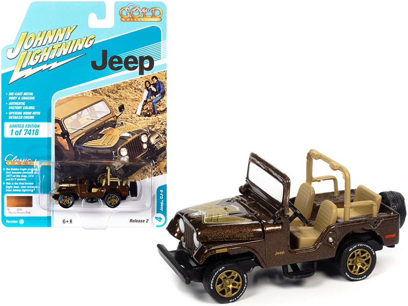 Jeep CJ-5 Mocha Brown Diecast Model Car 