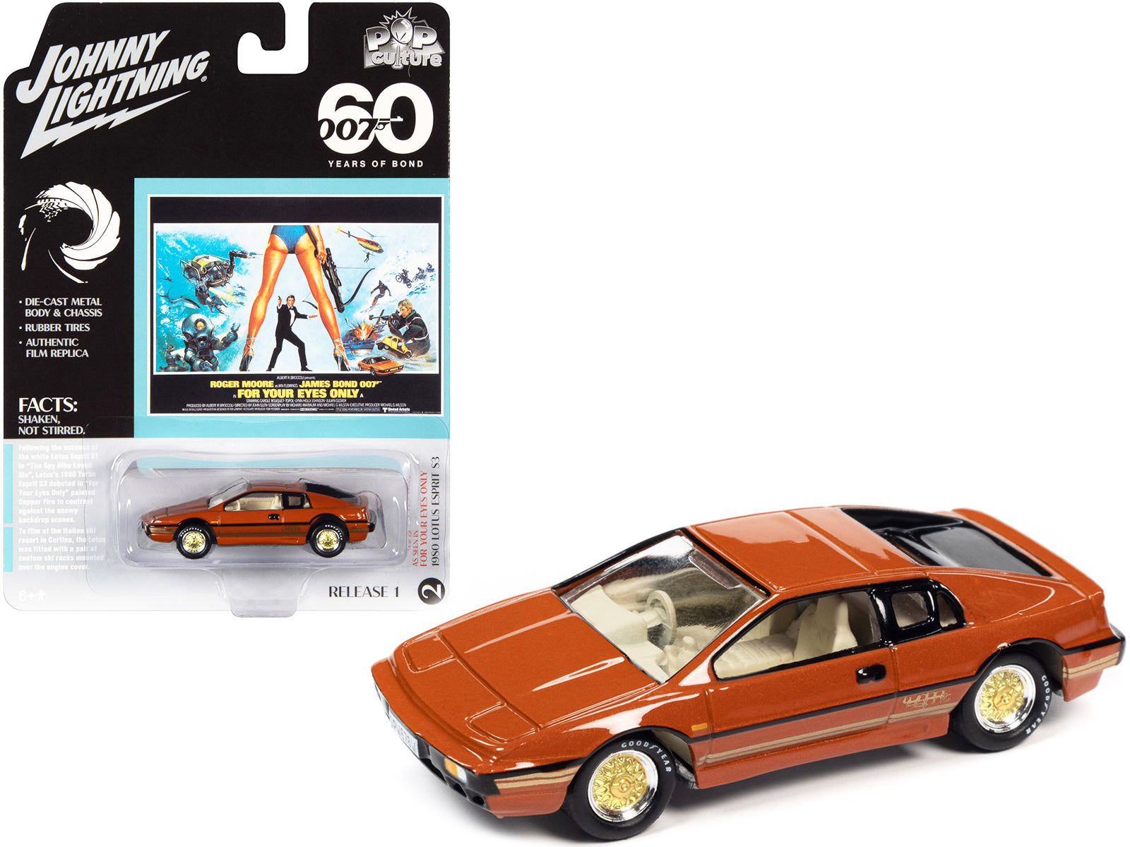 1980 Lotus Turbo Esprit Orange Diecast Model Car James Bond 007