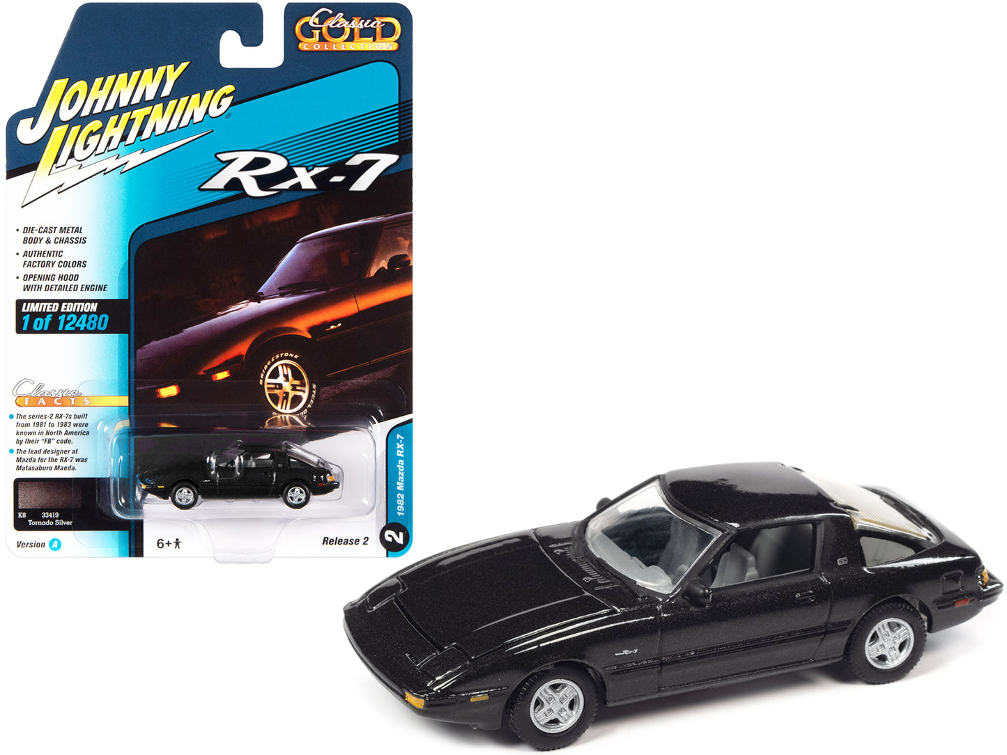 1982 Mazda RX-7 Silver Diecast Model Car 