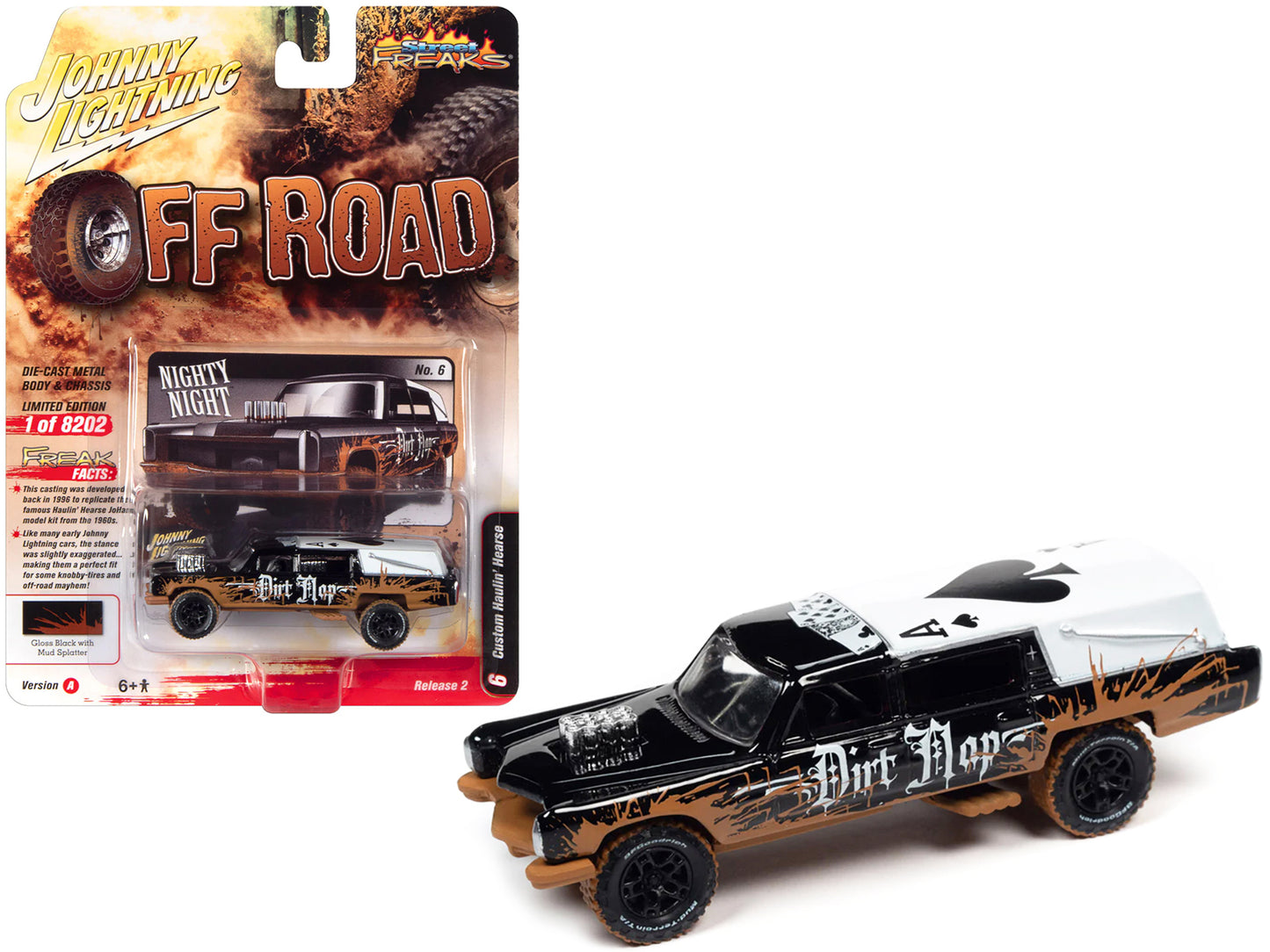 Haulin' Hearse Custom  Black Diecast Model Car 