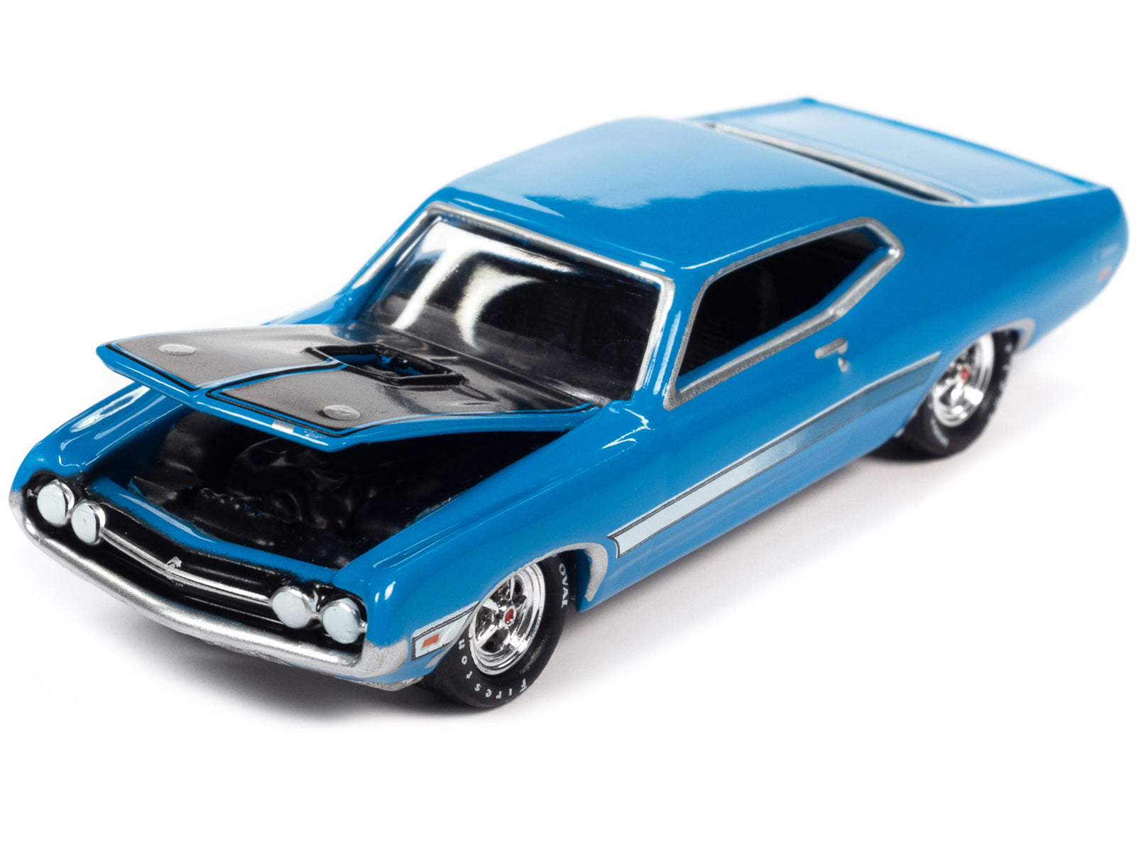 1971 Ford Torino Cobra Blue Diecast Model Car 