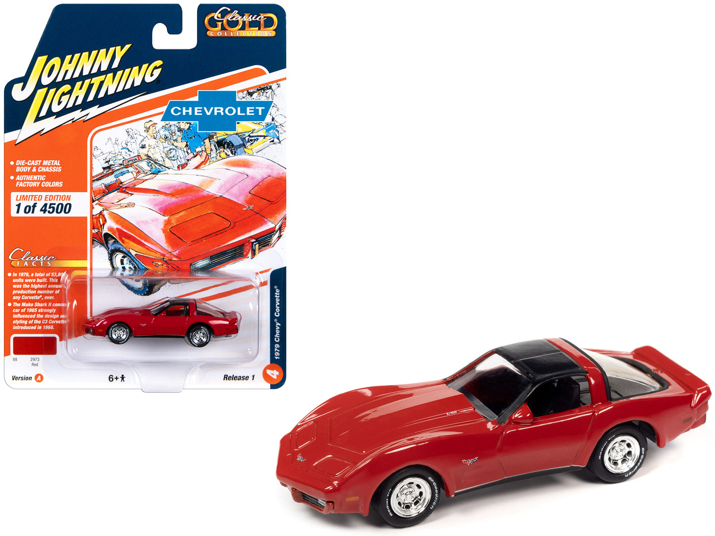 1979 Chevrolet Corvette  Red Diecast Model Car 