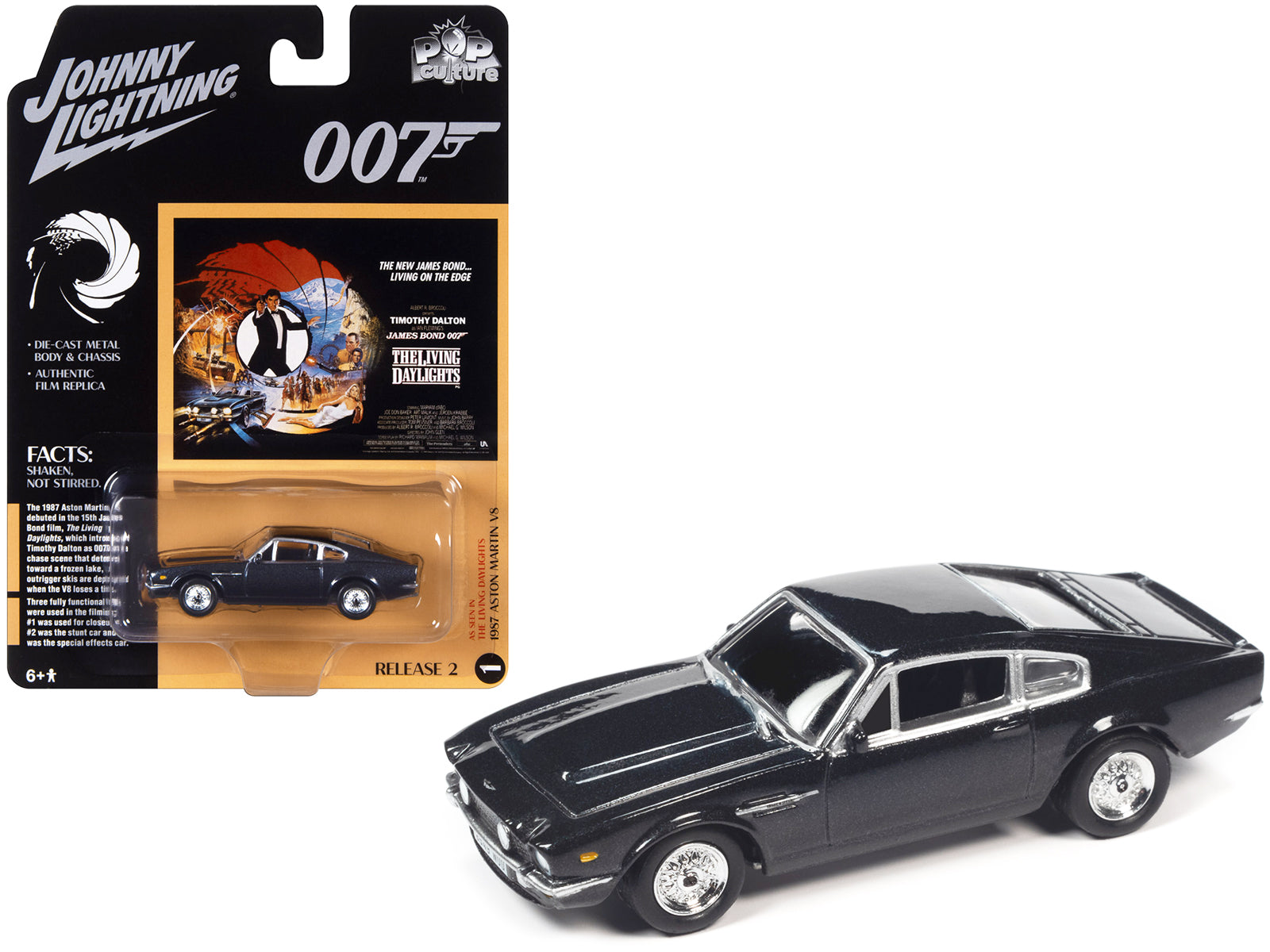 1987 Aston Martin V8 Gray Diecast Model Car James Bond 007