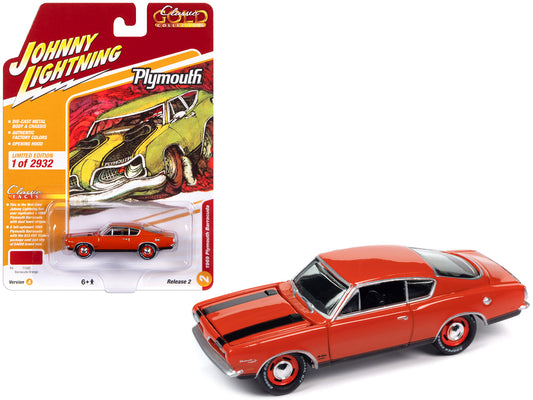 1969 Plymouth Barracuda  Orange Diecast Model Car 