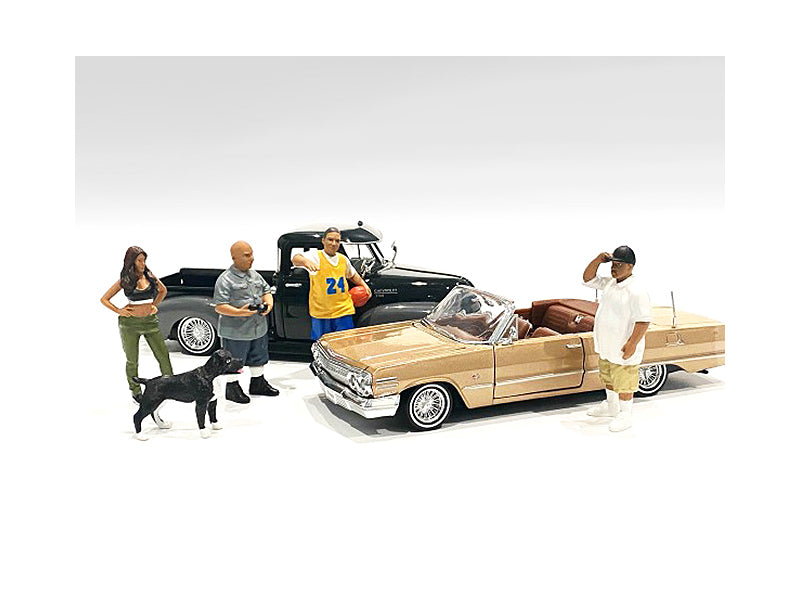 Lowriderz and a Dog 1:24 Scale  Resin Model Figure Set