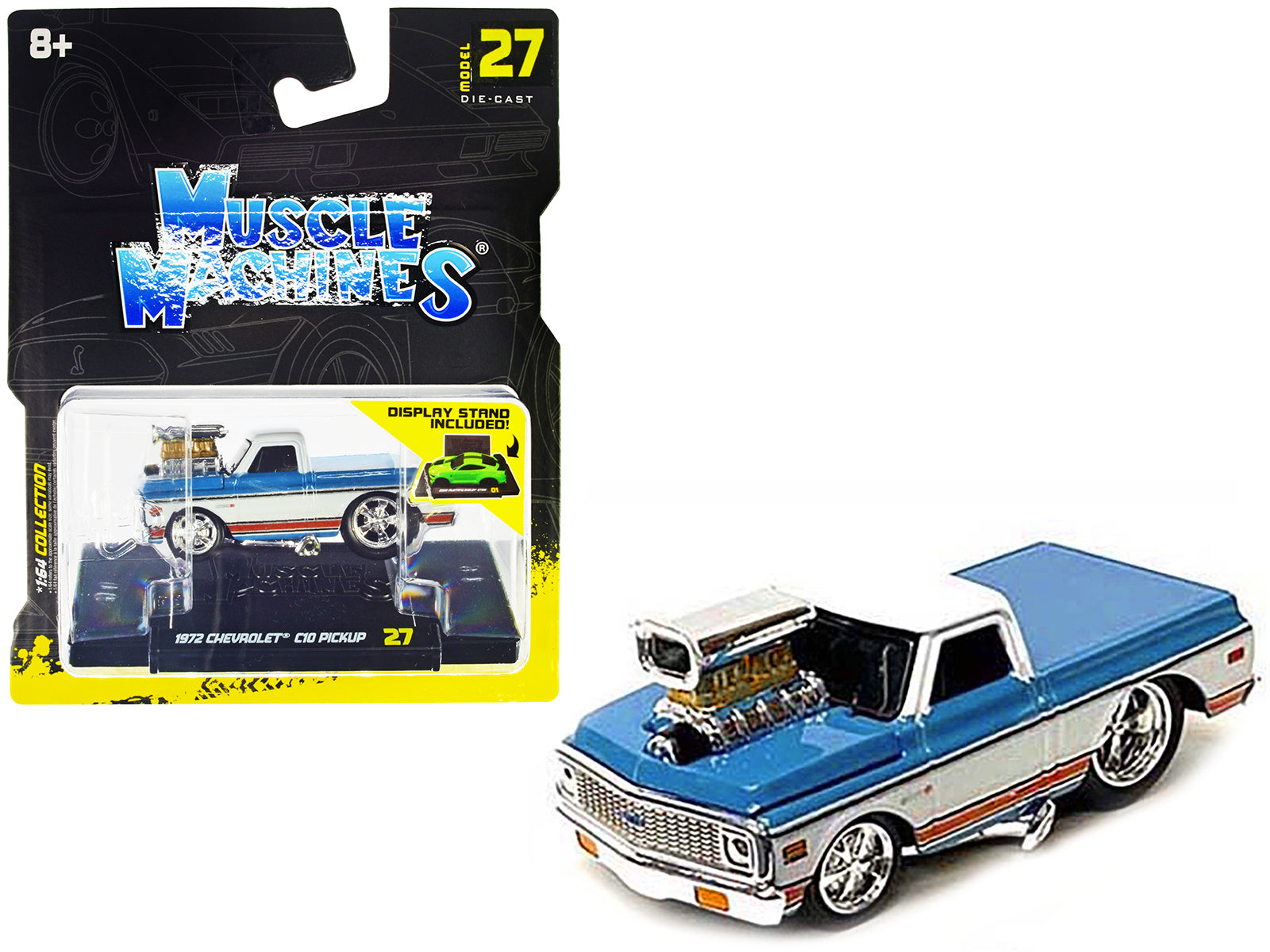 1972 Chevrolet C10  Blue Diecast Model Pickup Truck 