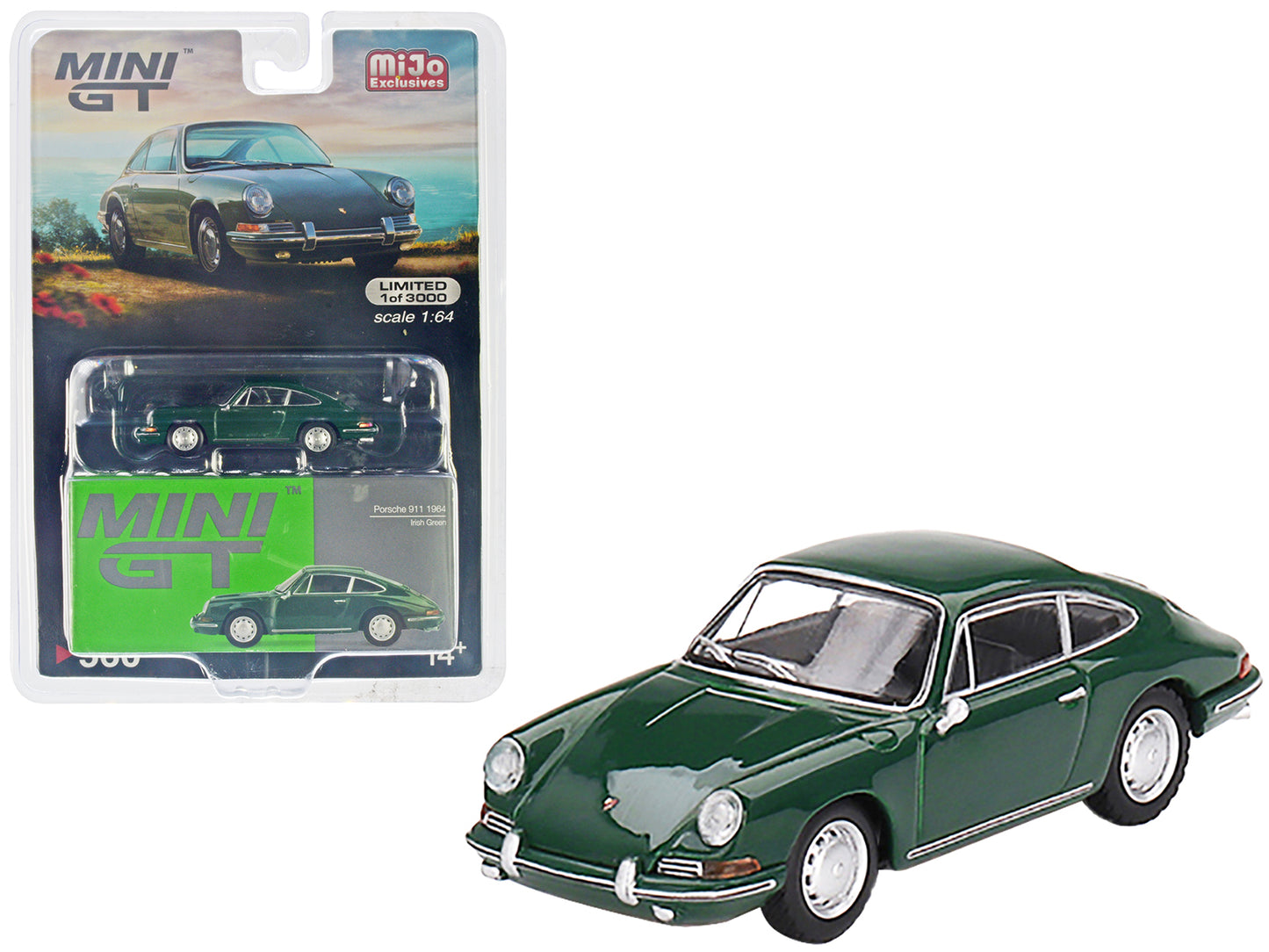 Brand new 1/64 scale diecast car model of 1964 Porsche 911 Irish Green Limited Edition to 3000 pieces Worldwide die cast model car by True S