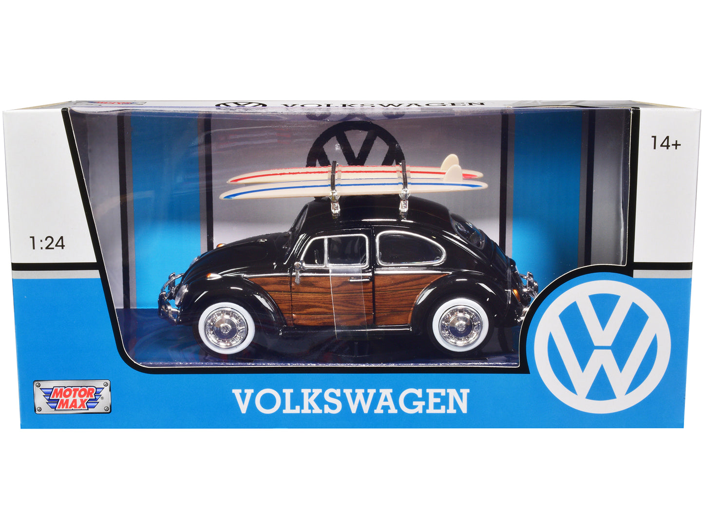 1966 Volkswagen Beetle  Black Diecast Model Car 