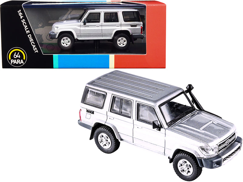 Brand new 1/64 scale diecast car model of Toyota Land Cruiser 76 Silver Pearl die cast model car by Paragon.
Brand new 