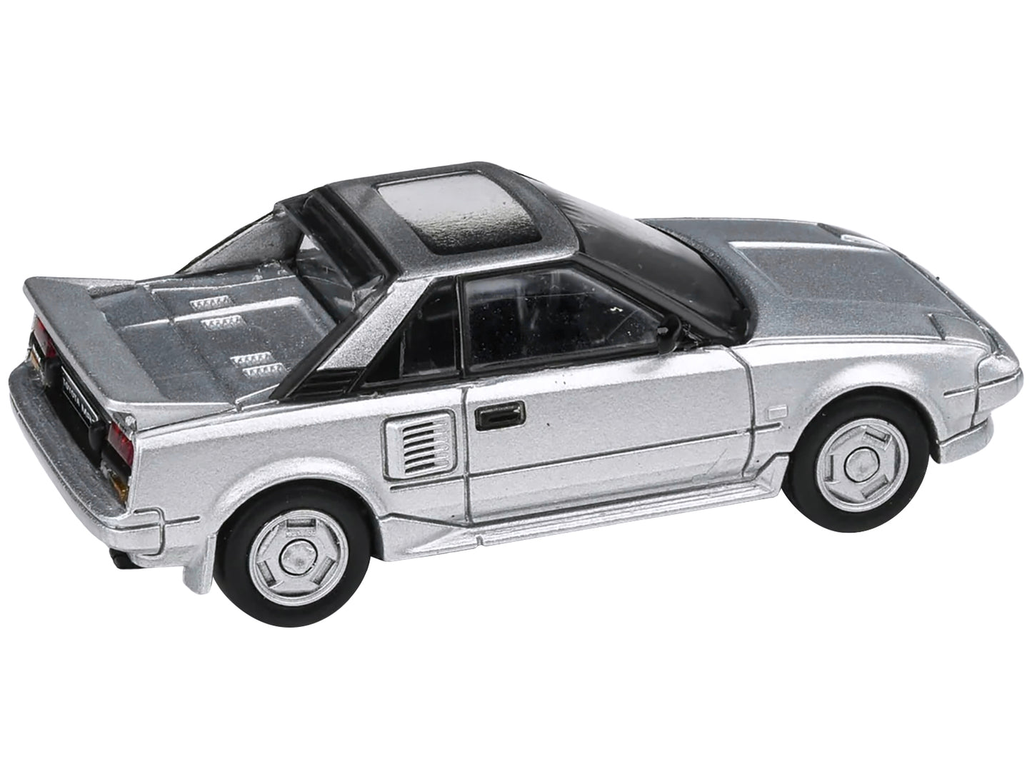 Brand new 1/64 scale diecast car model of 1985 Toyota MR2 MK1 Super Silver Metallic with Sunroof die cast model car by P