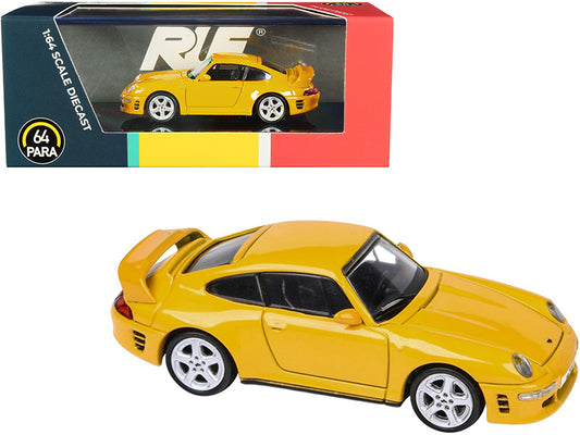 Brand new 1/64 scale diecast car model of RUF CTR2 Blossom Yellow die cast model car by Paragon.
Brand new box.
Detail