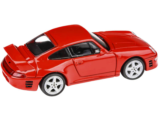 Brand new 1/64 scale diecast car model of 1995 RUF CTR2 Guards Red die cast model car by Paragon.
Brand new box.
Detai