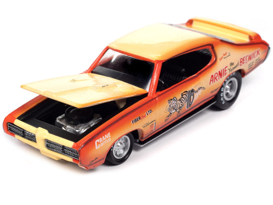 1969 Pontiac GTO  Orange Diecast Model Car 