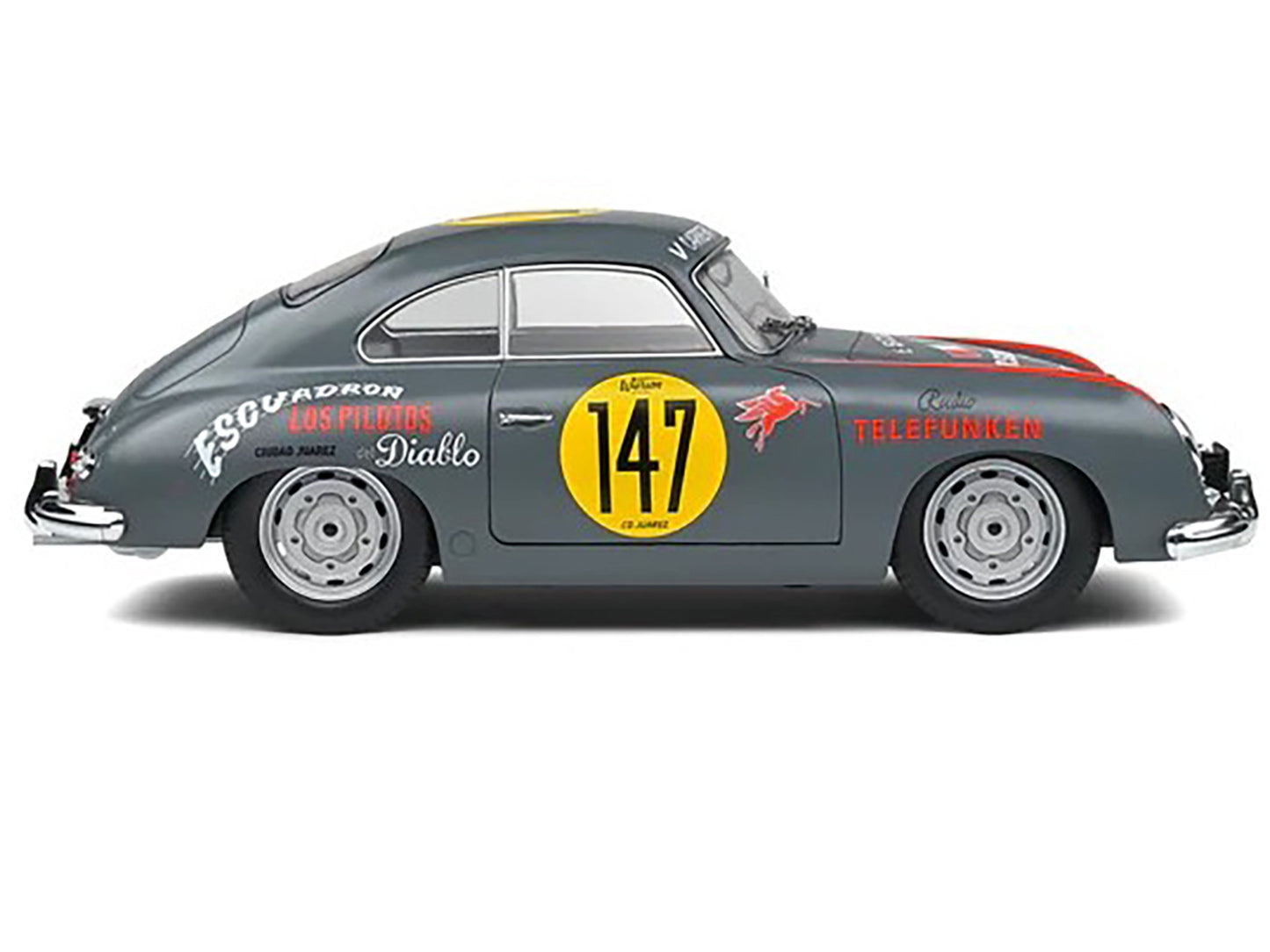 Porsche 356 Pre-A Gray Diecast Model Race Car 