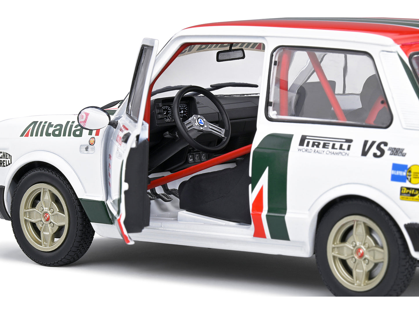 Brand new 1/18 scale diecast car model of 1980 Autobianchi A112 MK 5 Abarth Rally Car "Alitalia" Livery "Competition" Se