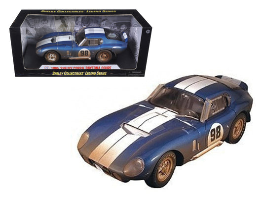 1965 Shelby Cobra Daytona Blue Diecast Model Race Car 