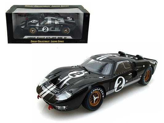 Brand new 1/18 scale diecast car model of 1966 Ford GT-40 MK II #2 Black die cast model car by Shelby Collectibles.
Bra