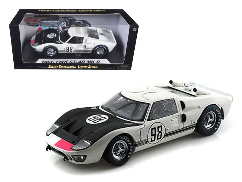 1966 Ford GT-40 White Diecast Model Race Car 