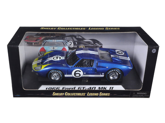 1966 Ford GT-40 Blue Diecast Model Race Car 