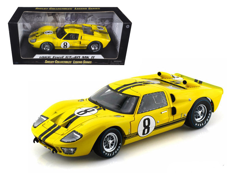 1966 Ford GT-40 Yellow Diecast Model Race Car 